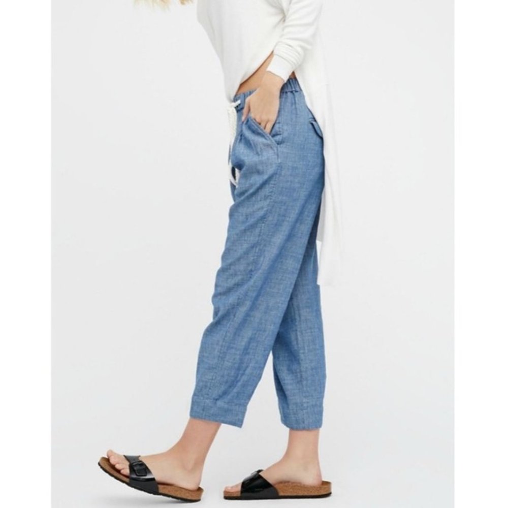 Free People Everyday Chambray Pant - Picture 2 of 9
